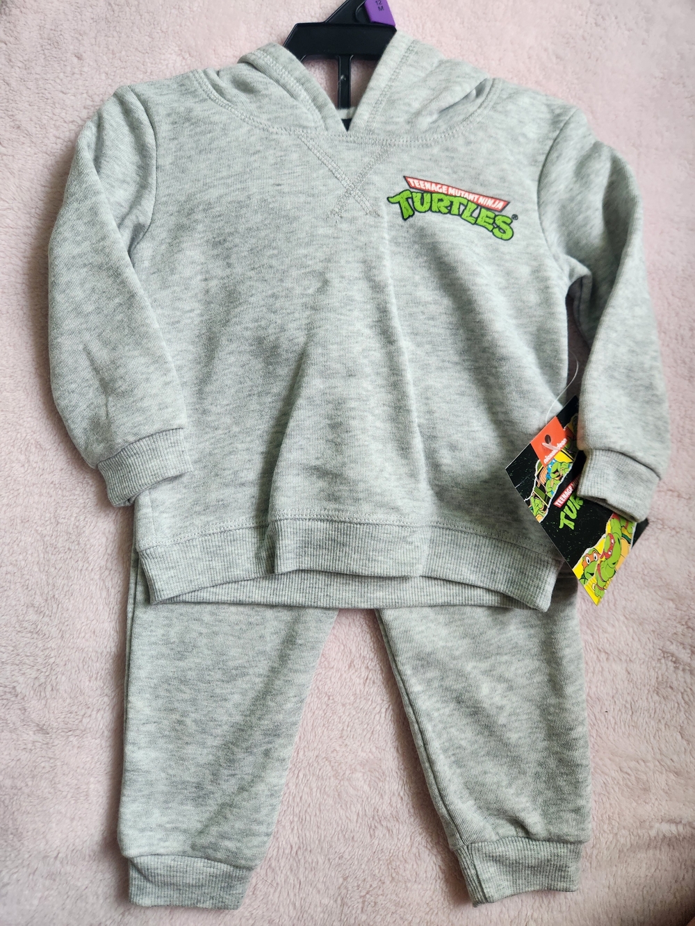 Kids Gray Hoodie & Jogger Pajama Set